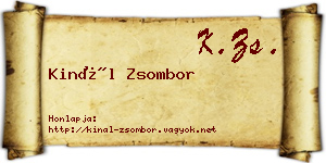 Kinál Zsombor névjegykártya